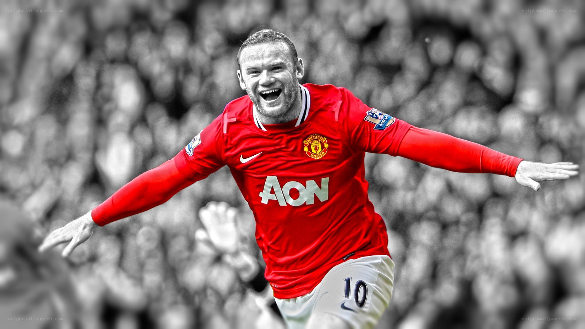 Wayne Rooney celebrates goal