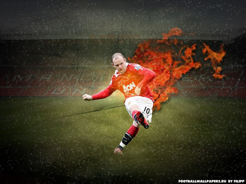 Wayne Rooney in action
