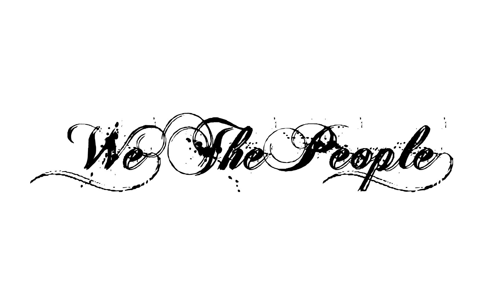 We the People text art