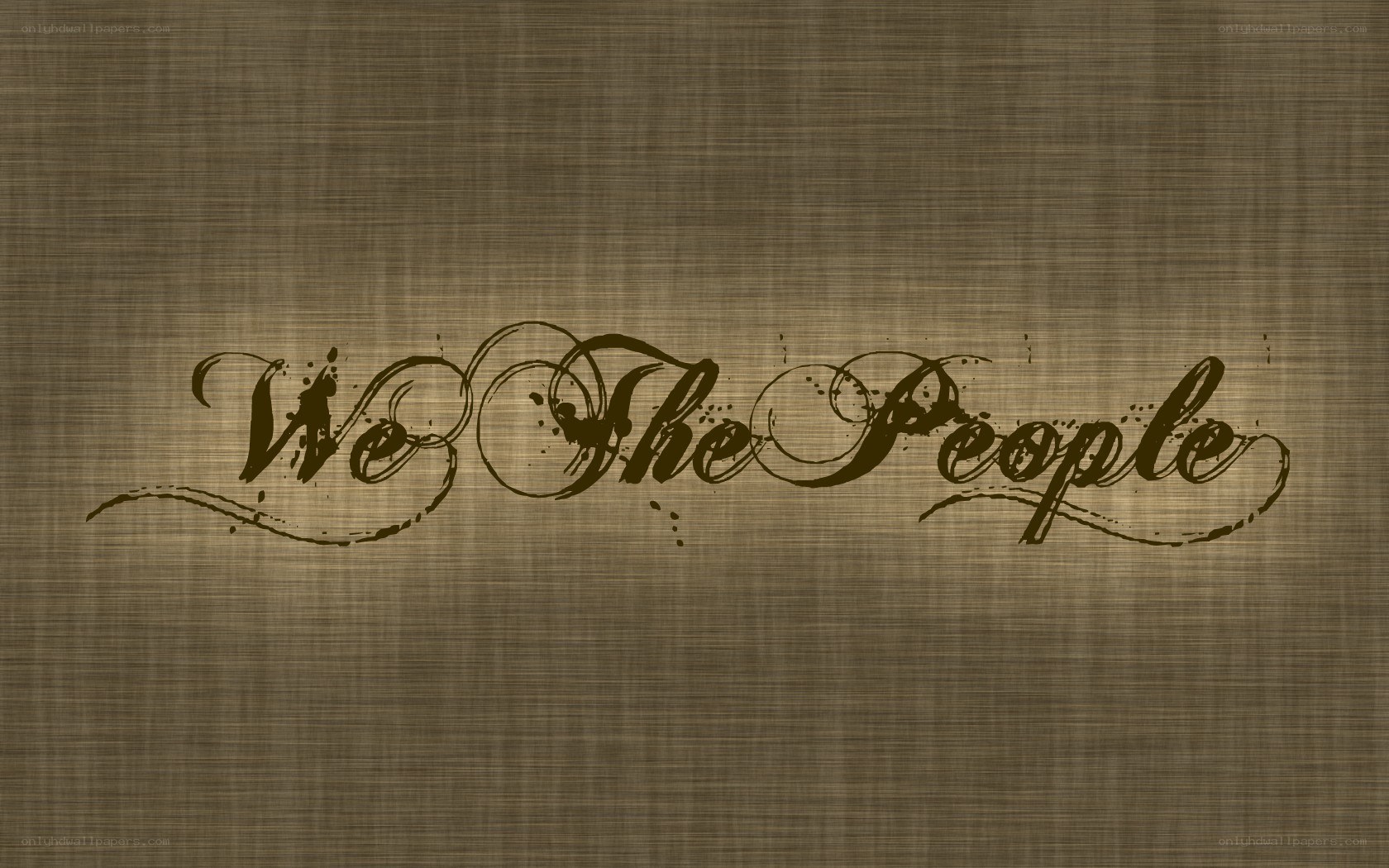 We the People text on fabric