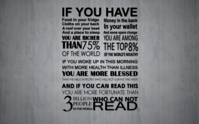 wealth and gratitude message