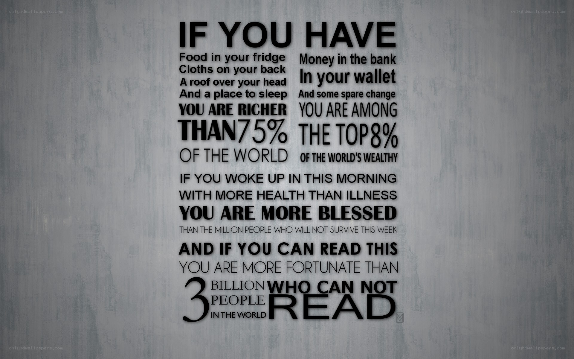 wealth and gratitude message