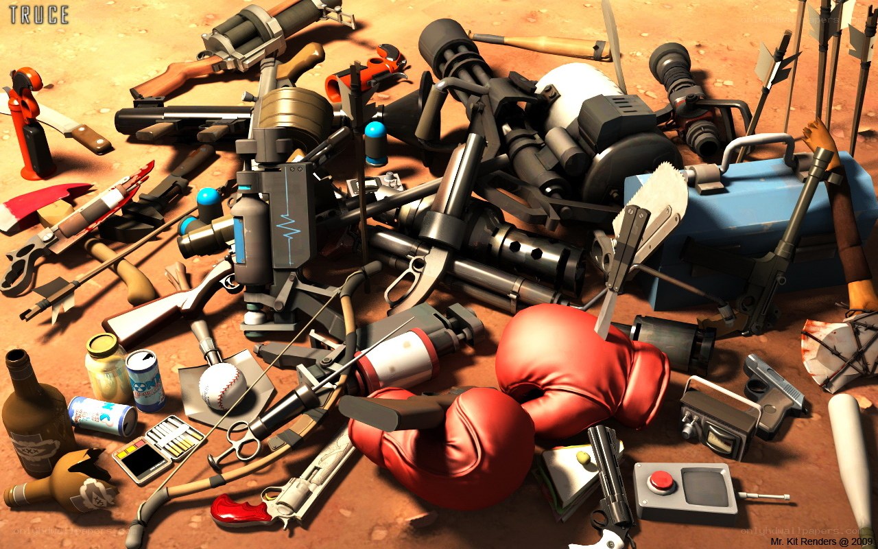 Weapon collection from Team Fortress 2