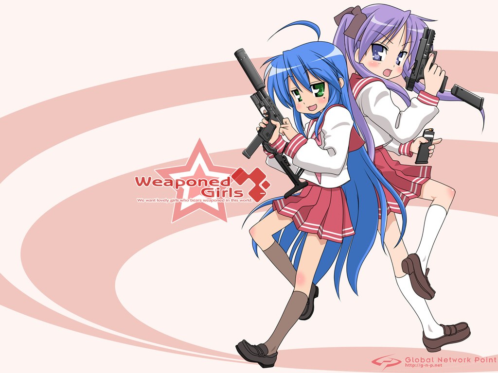 Weaponized schoolgirls in action