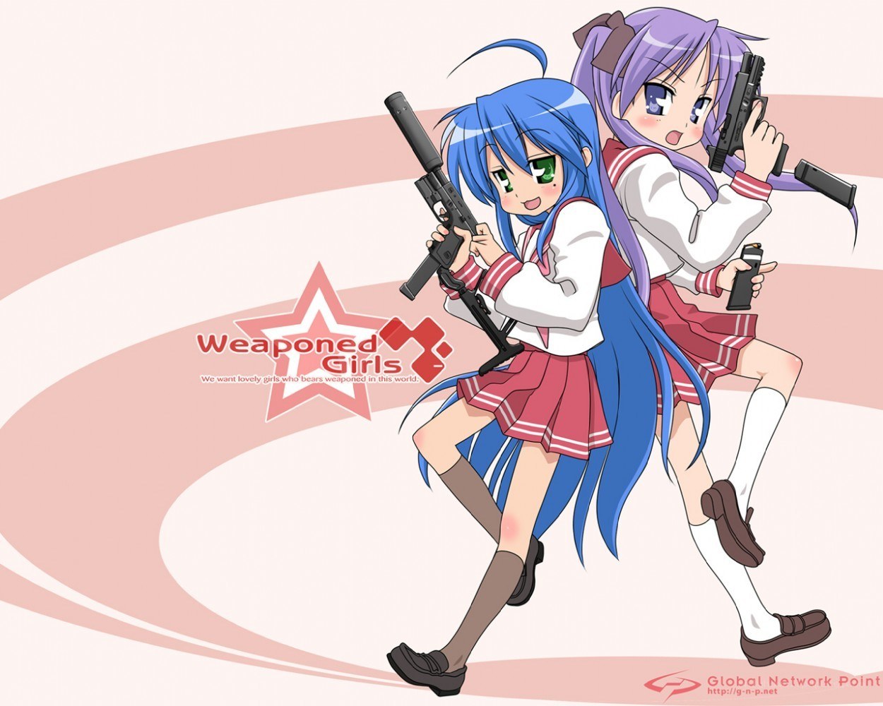 Weaponized schoolgirls in action