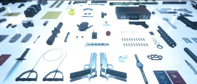 Weapons and Gear on Table