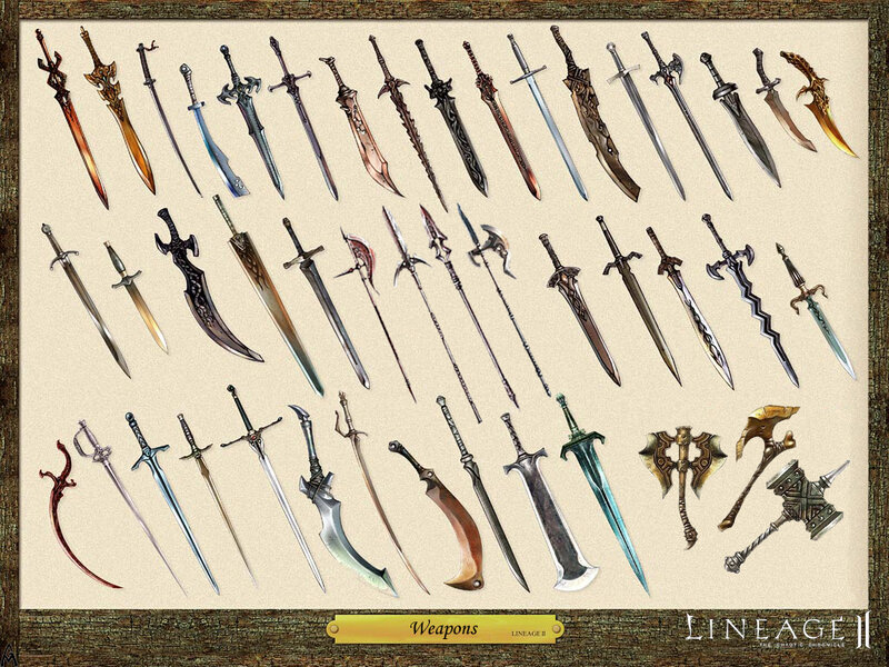 Weapons from Lineage II