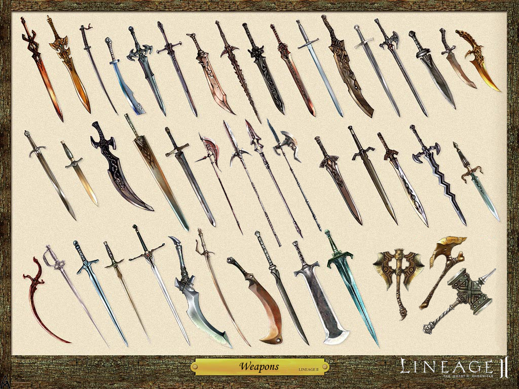 Weapons from Lineage II