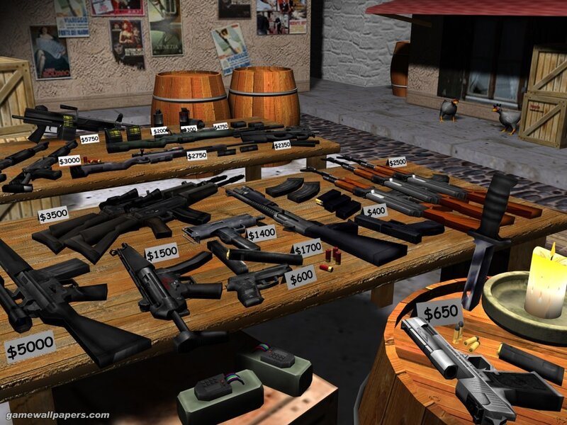 Weapons on Display Table