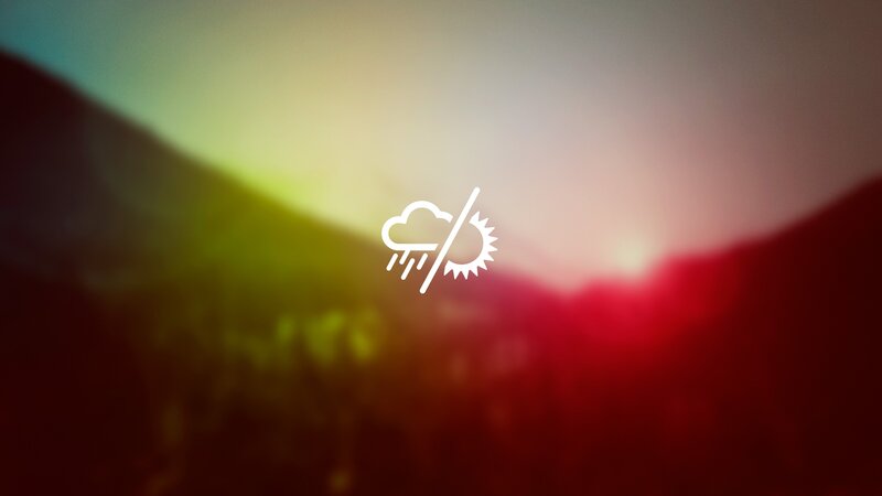 weather icon on sunset background