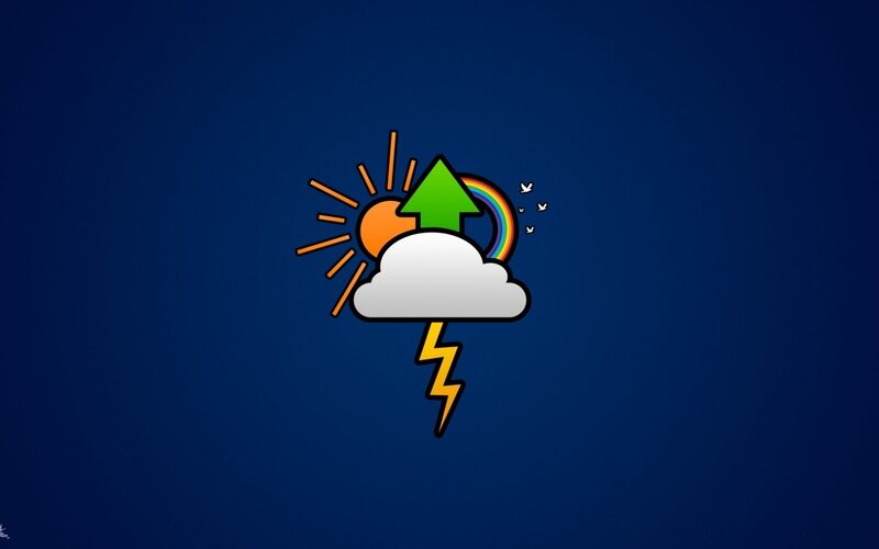 weather icon with rainbow