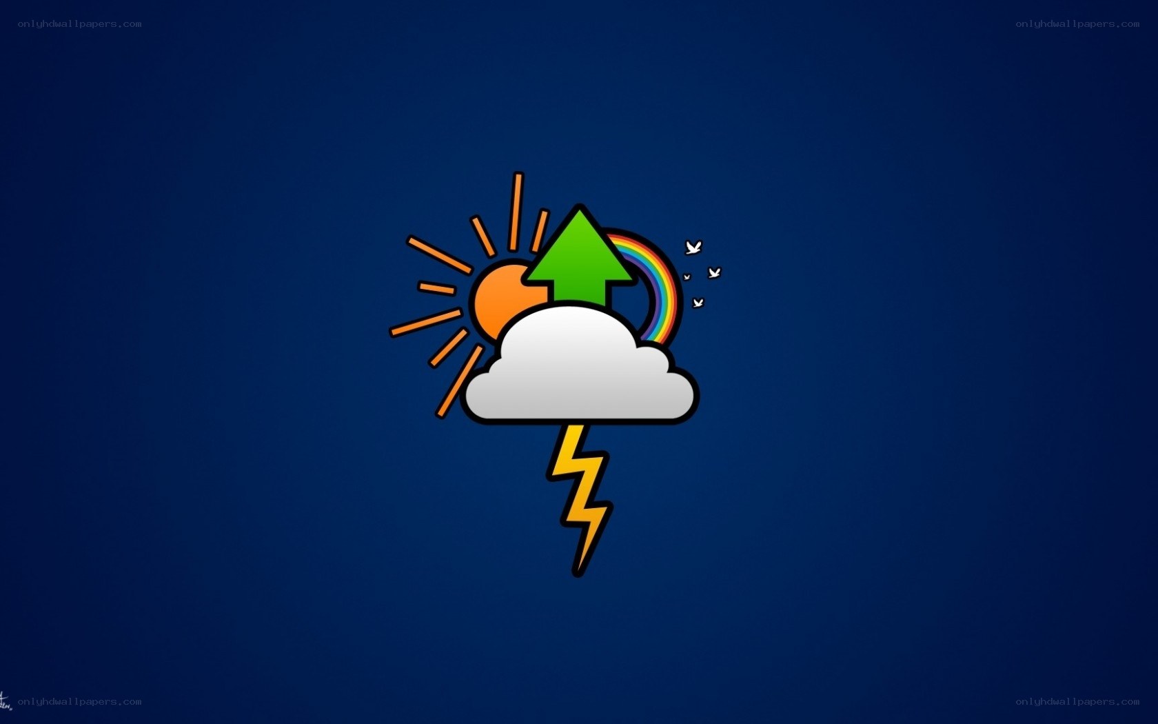 weather icon with rainbow