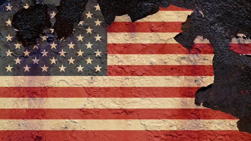 weathered american flag