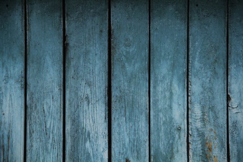 weathered blue wooden planks