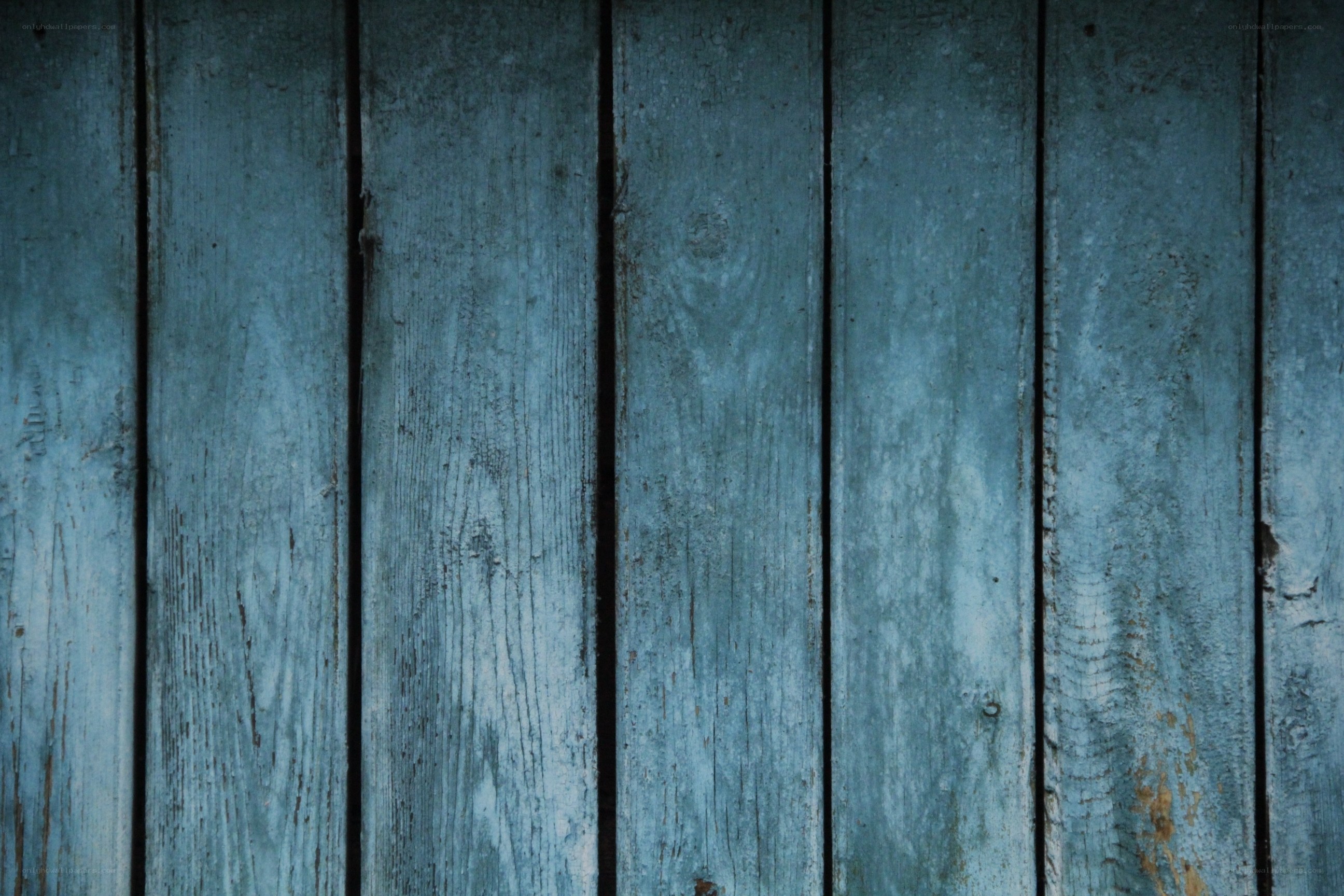 weathered blue wooden planks