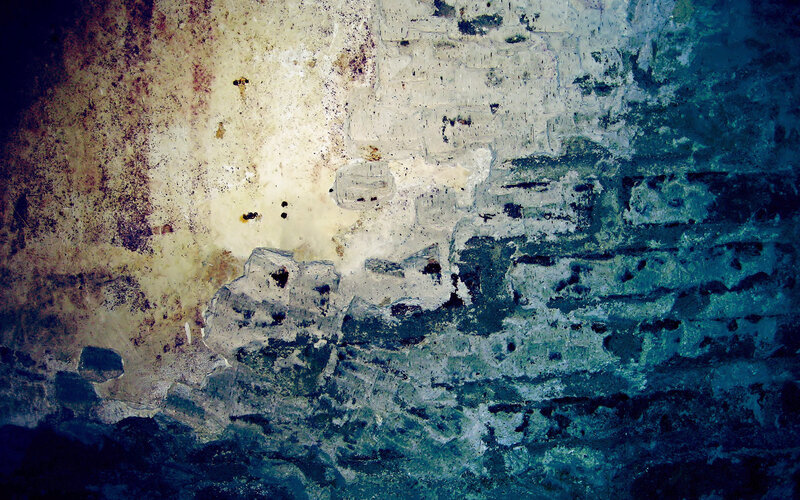 Weathered Brick Wall — Blue