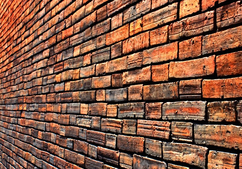 Weathered Brick Wall — Brown, Dramatic