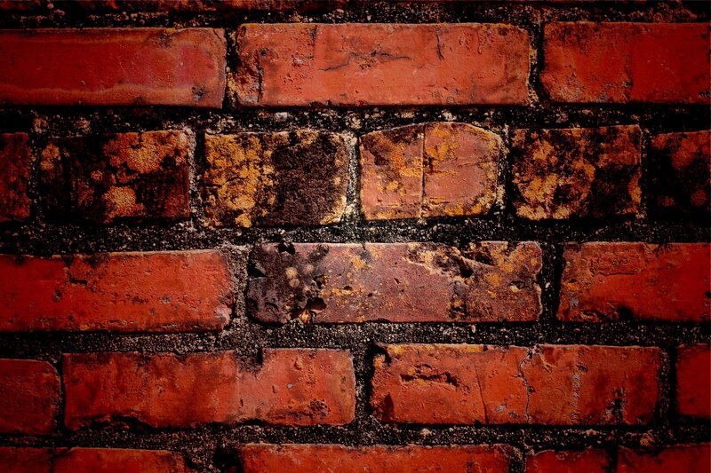 Weathered Brick Wall — Red, Dramatic