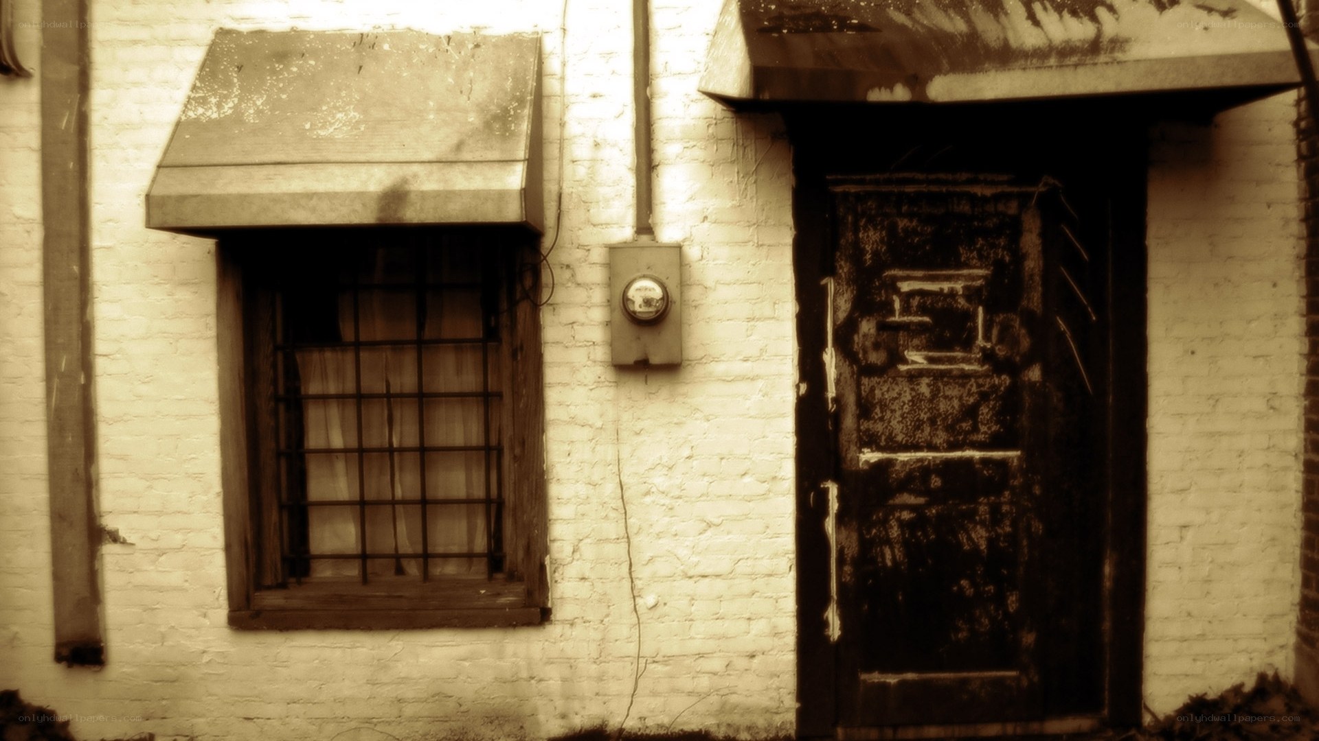 weathered building exterior