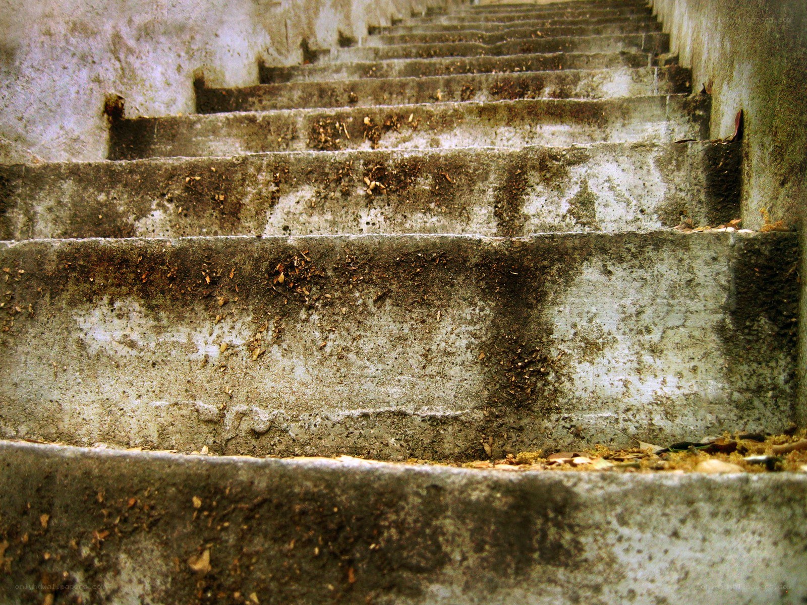 weathered concrete stairs