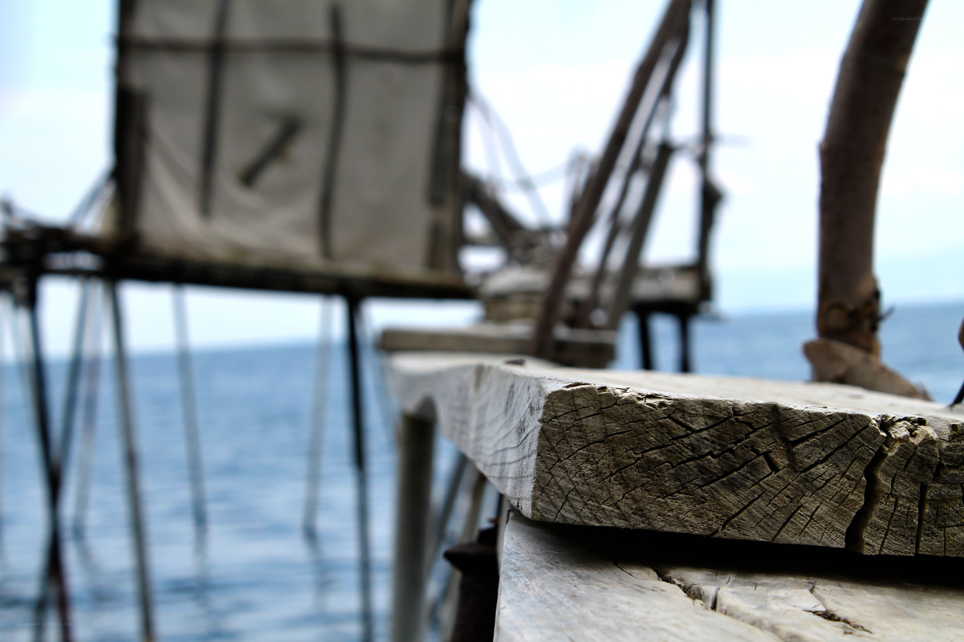 weathered dock by the sea