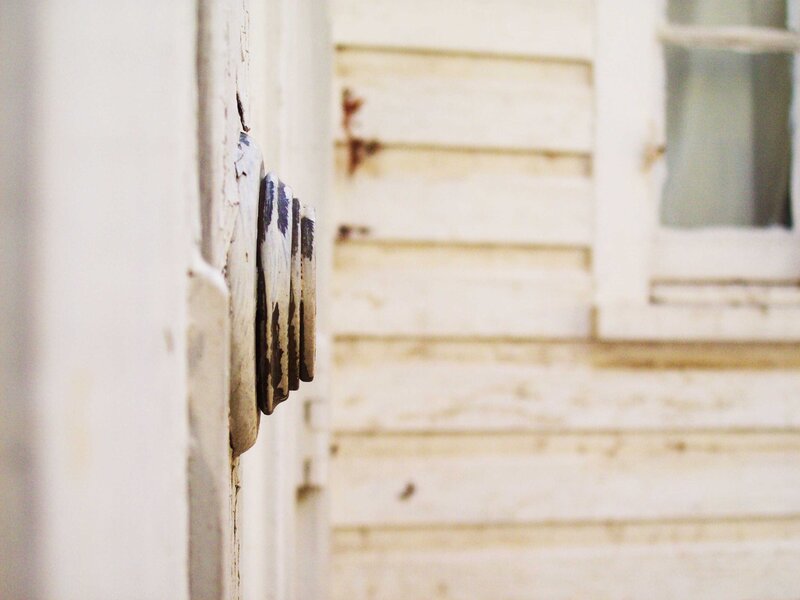 weathered door handle