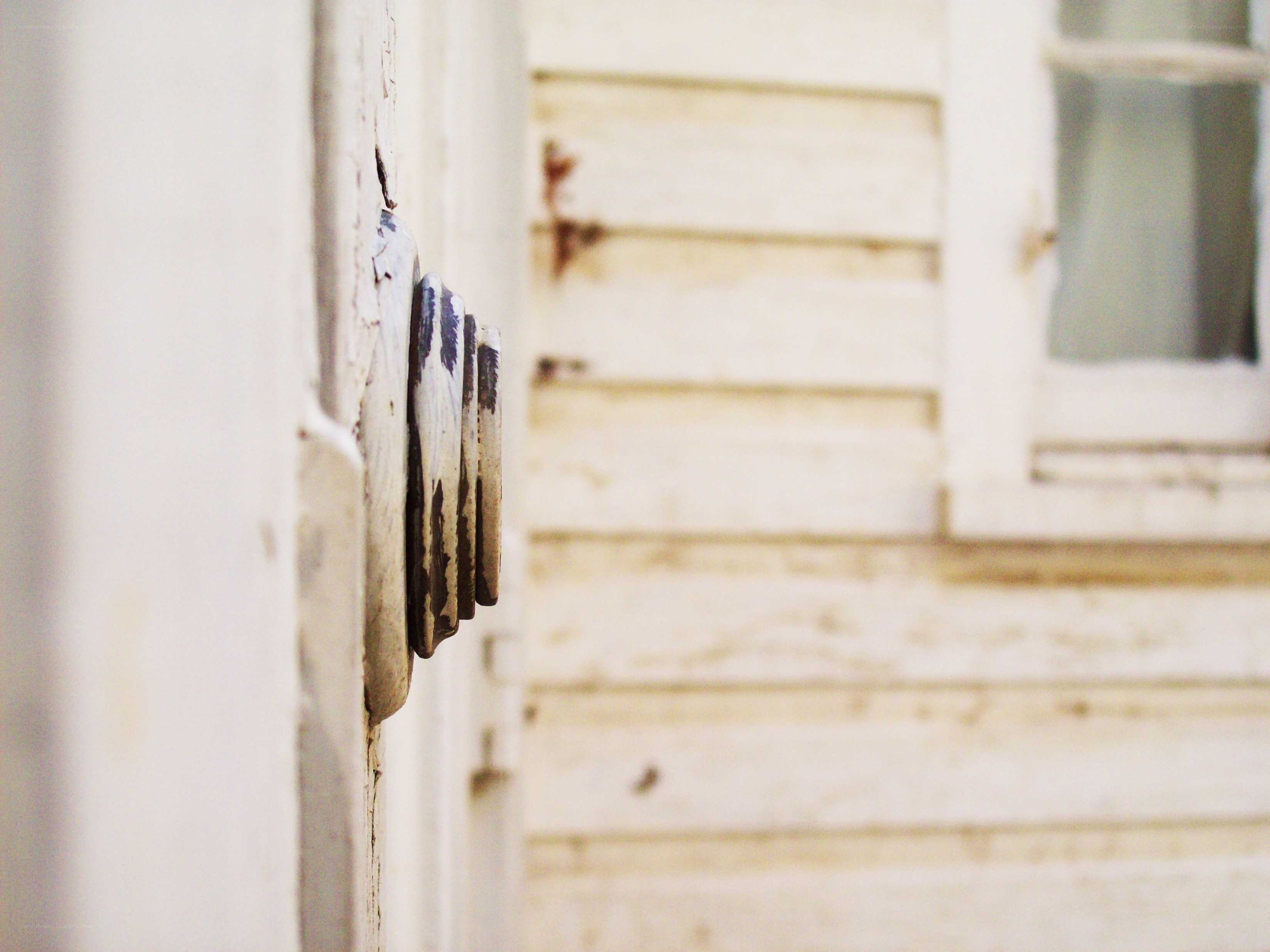 weathered door handle