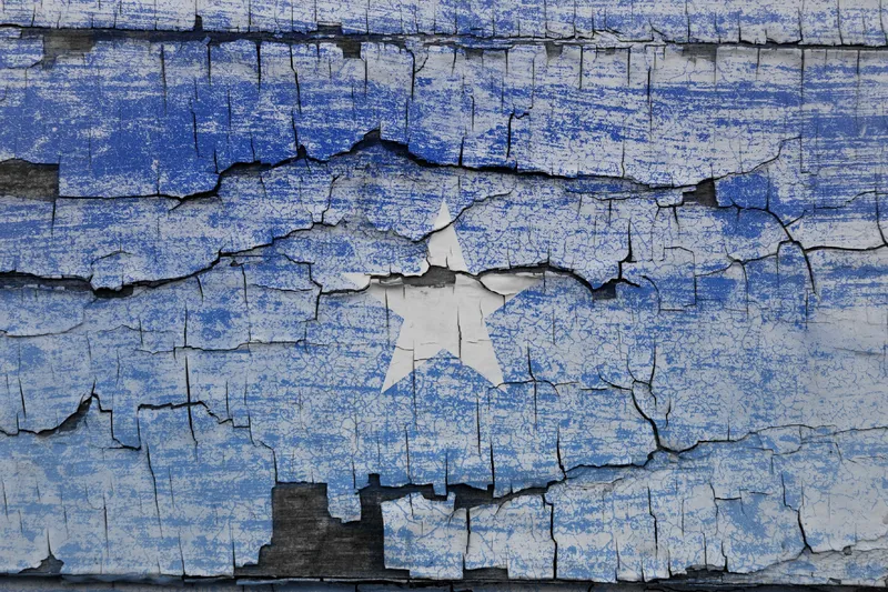 weathered flag of Somalia