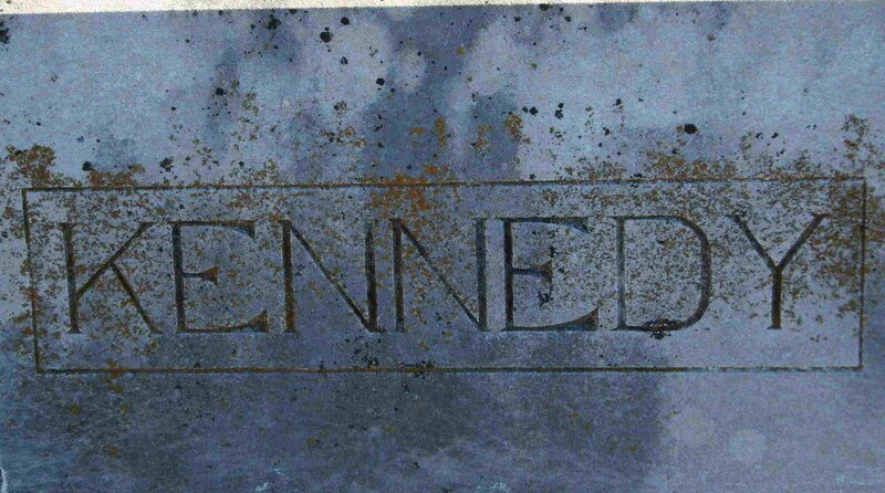 weathered Kennedy nameplate