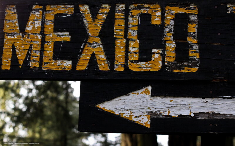 weathered mexico sign