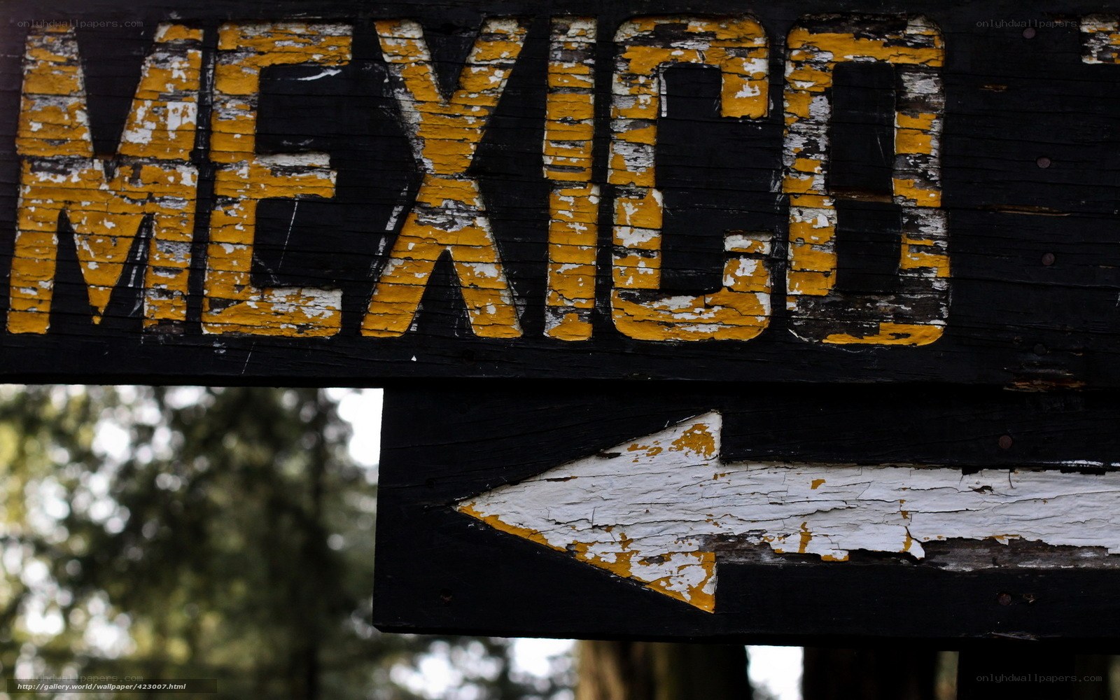 weathered mexico sign