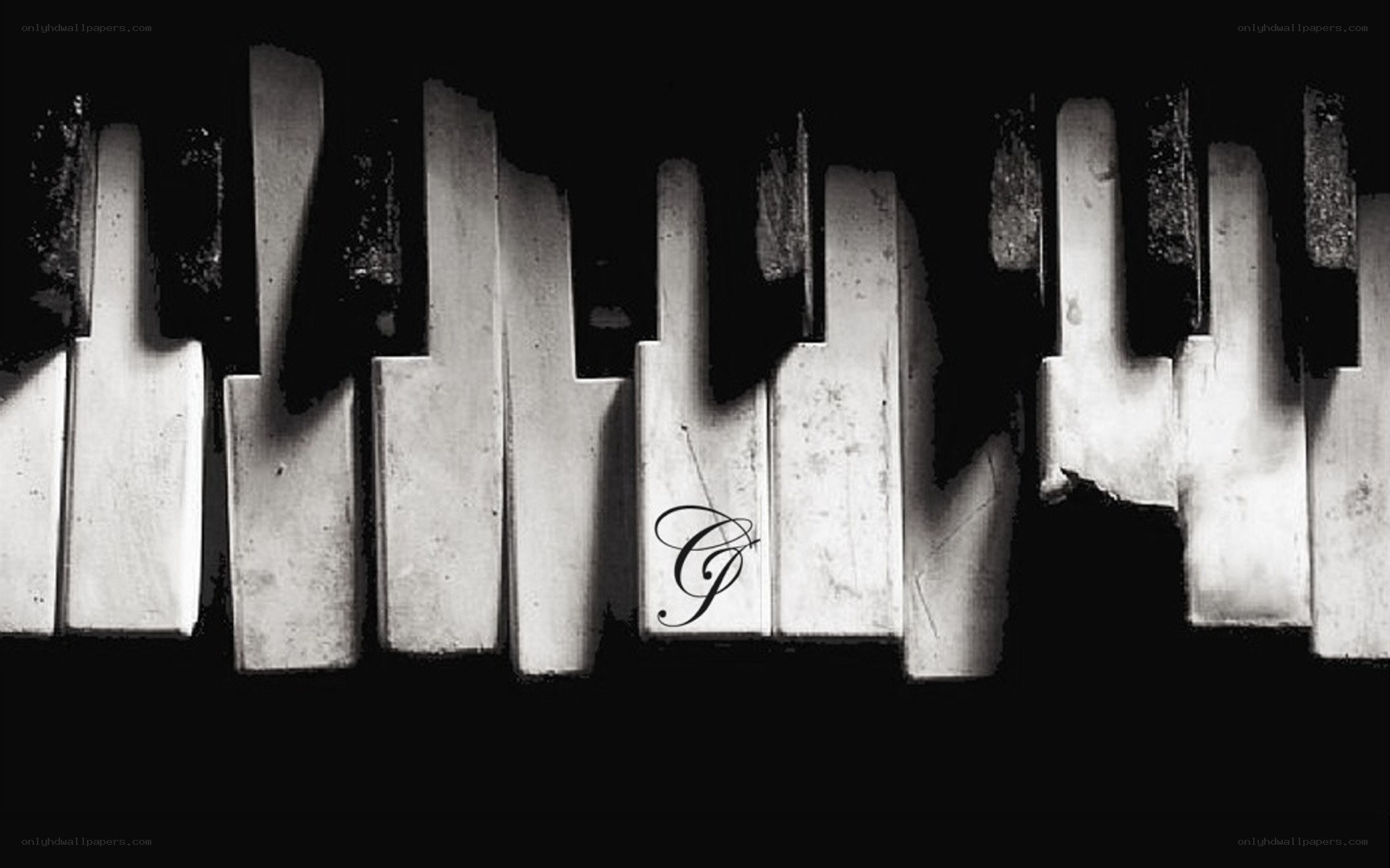 weathered piano keys