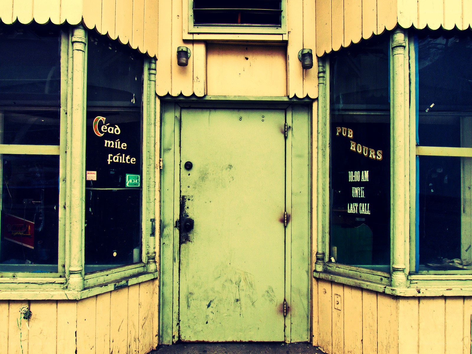 weathered pub entrance