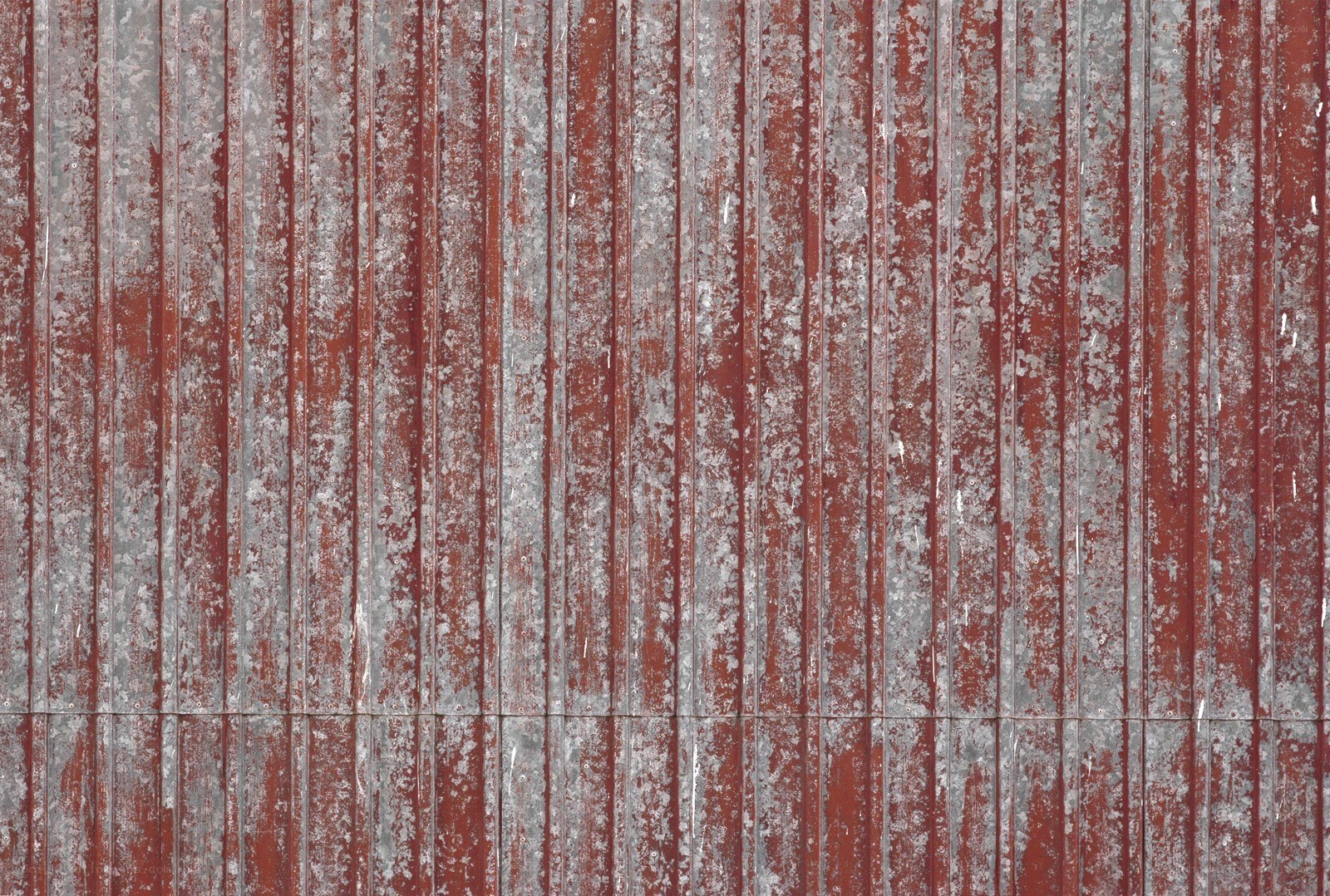 weathered red corrugated metal