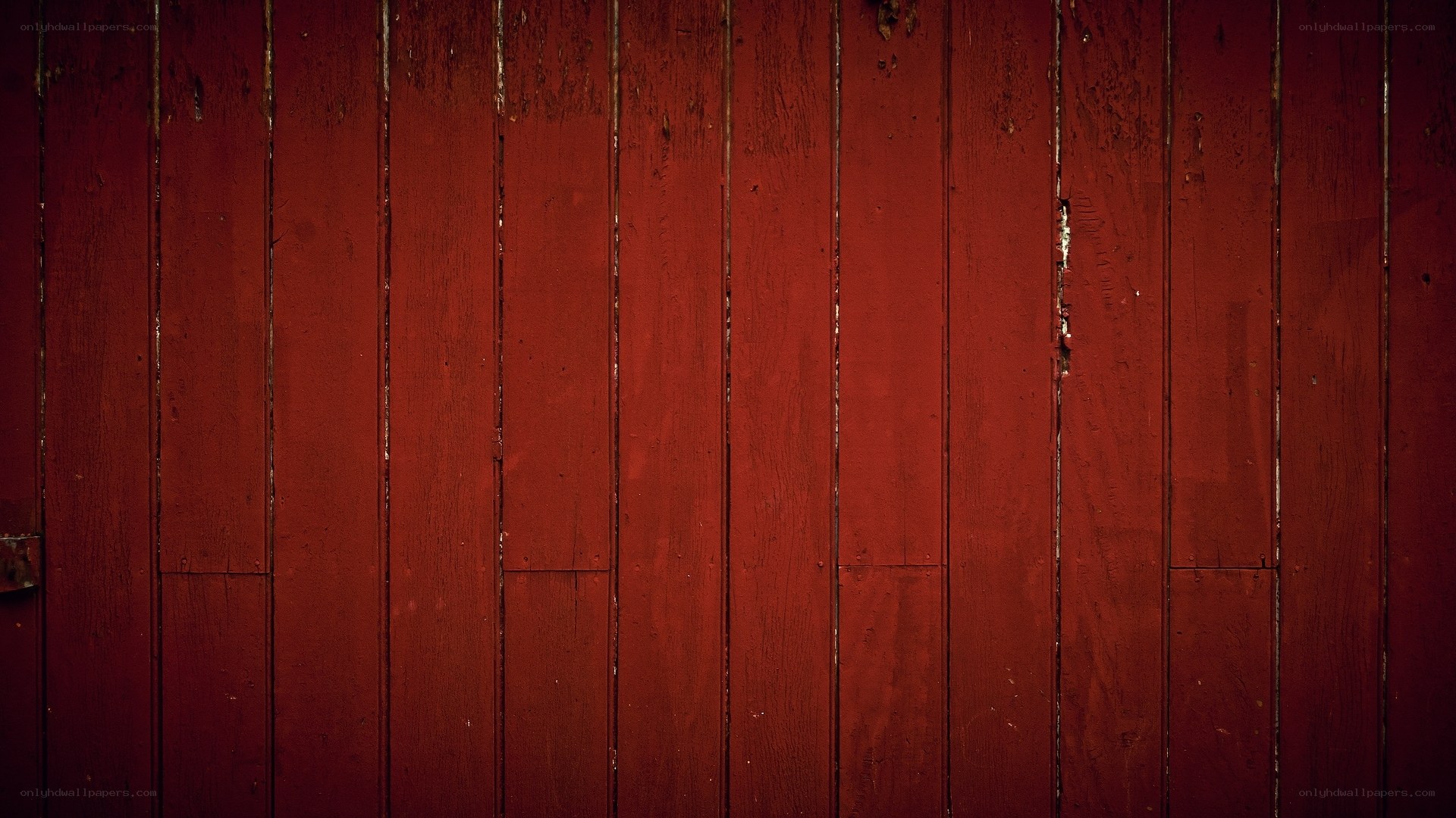 weathered red wooden planks