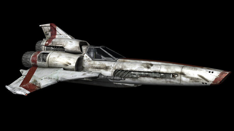 weathered starfighter spacecraft