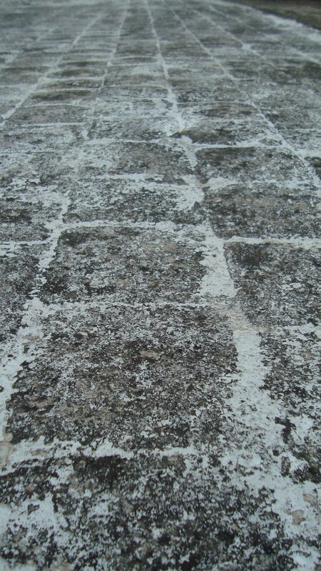 weathered stone pavement