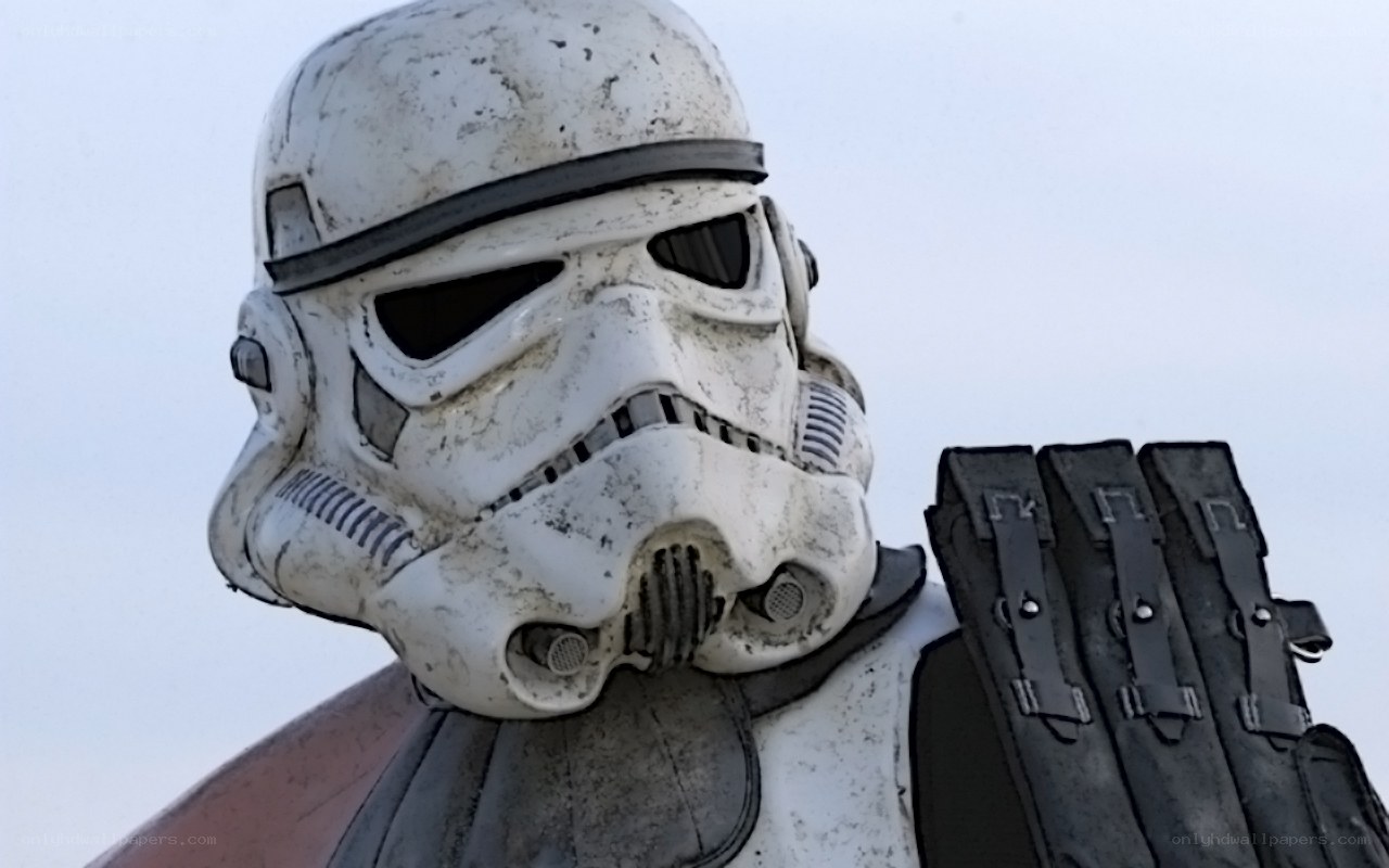 weathered stormtrooper helmet