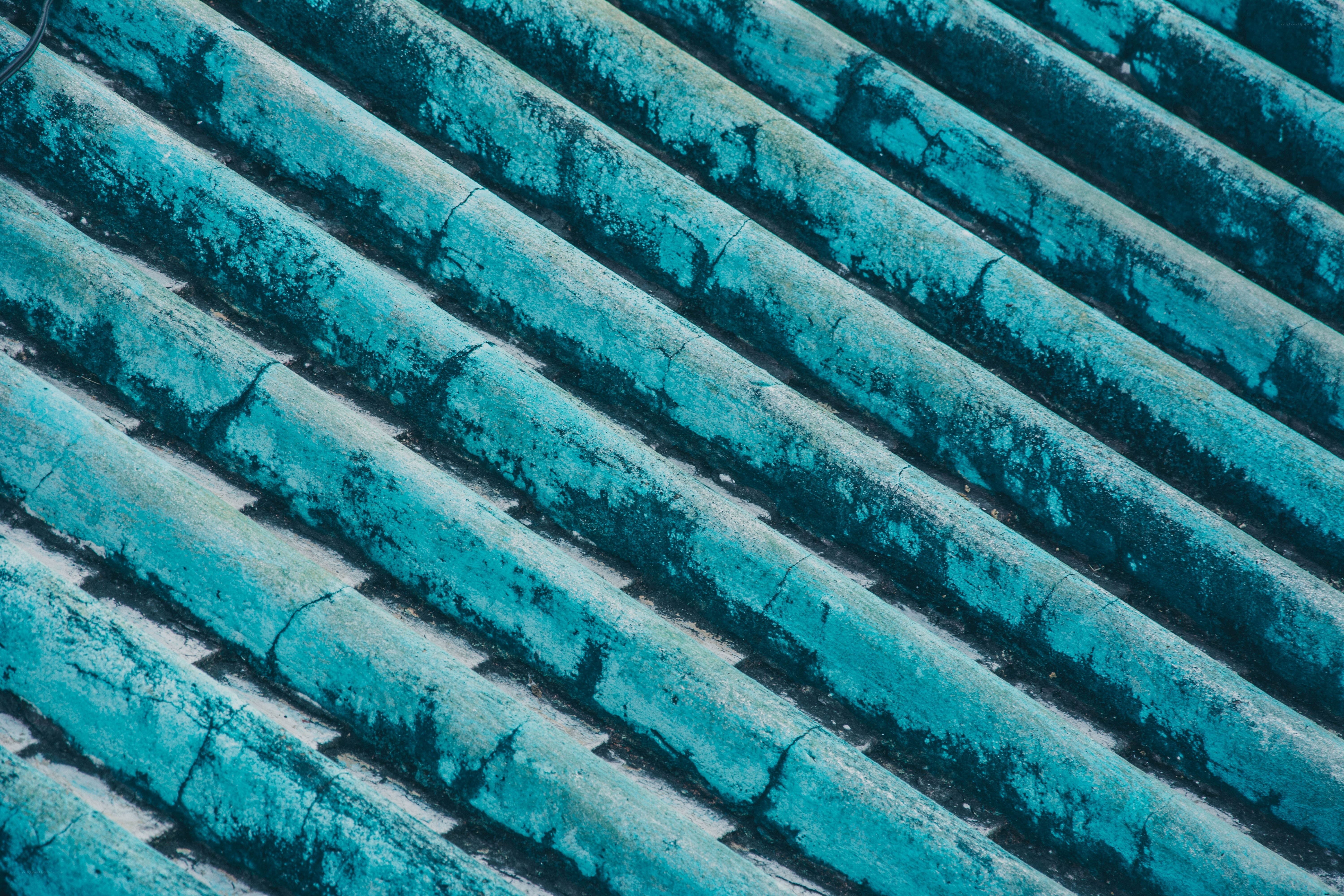weathered teal roof tiles