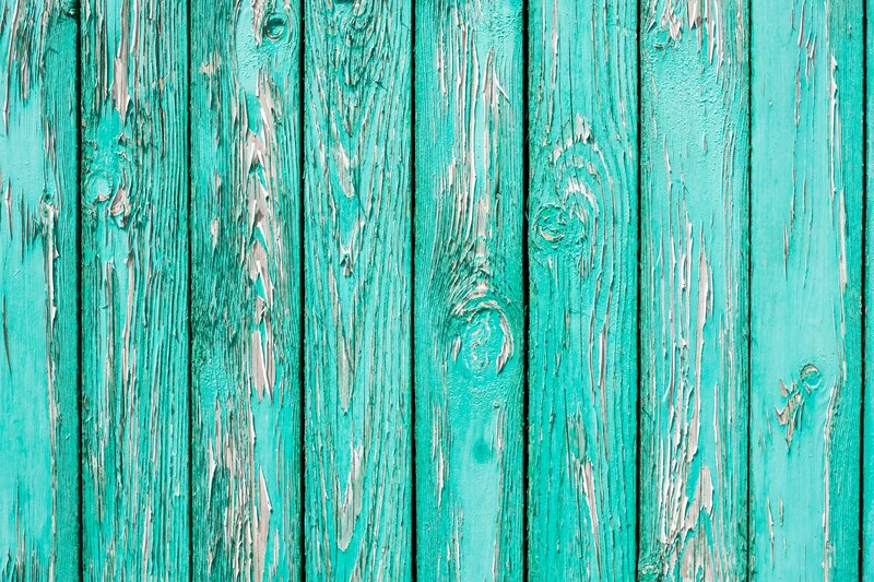 weathered teal wooden planks