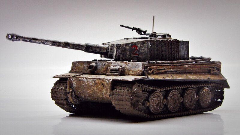 Weathered Tiger tank model