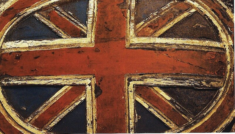 weathered union jack emblem
