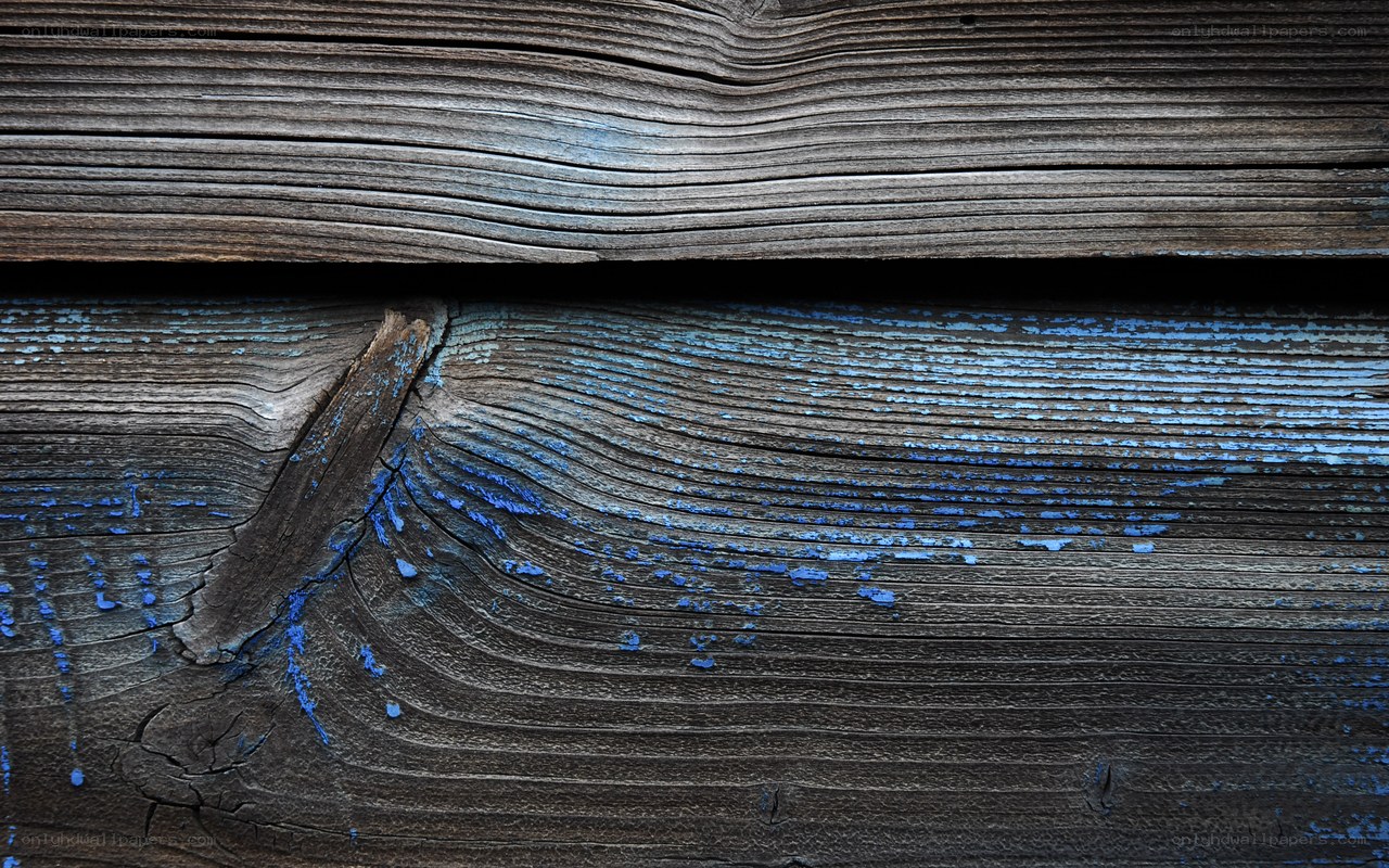 weathered wood with blue paint