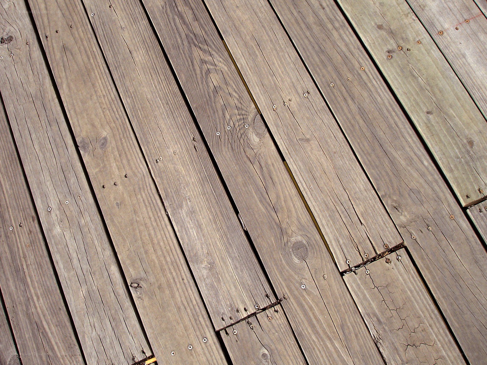 weathered wooden deck planks
