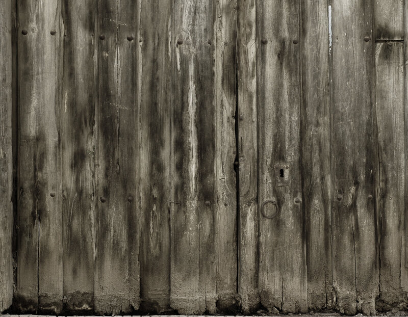 weathered wooden door