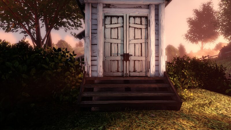 Weathered Wooden Door — White