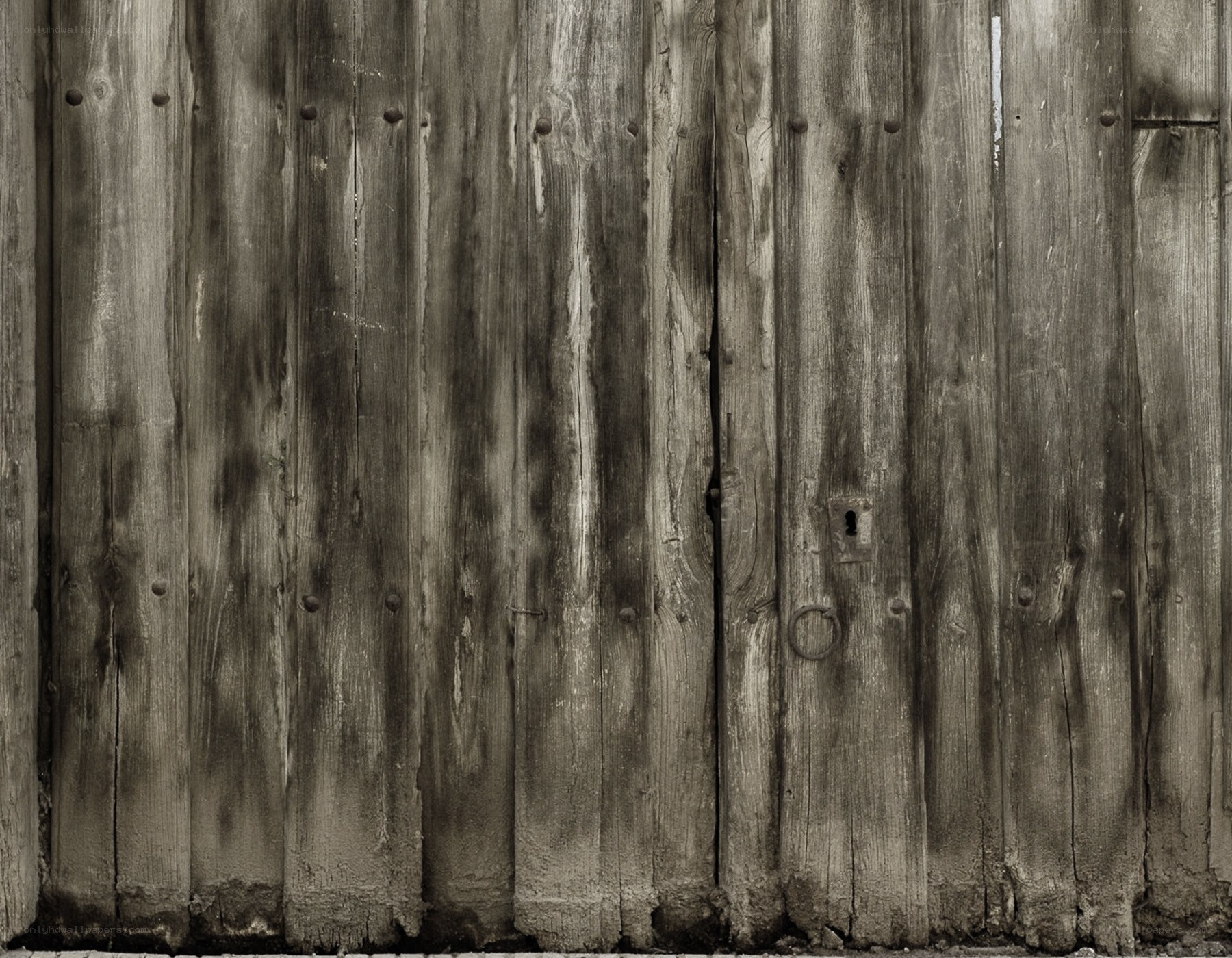 weathered wooden door