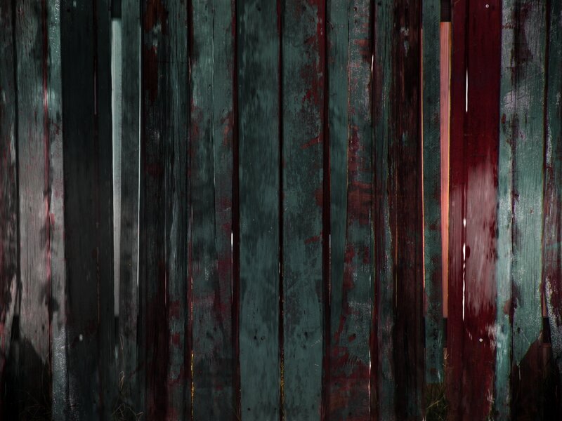 weathered wooden fence