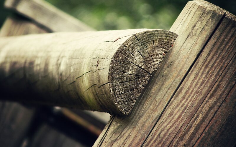Weathered Wooden Log — Brown