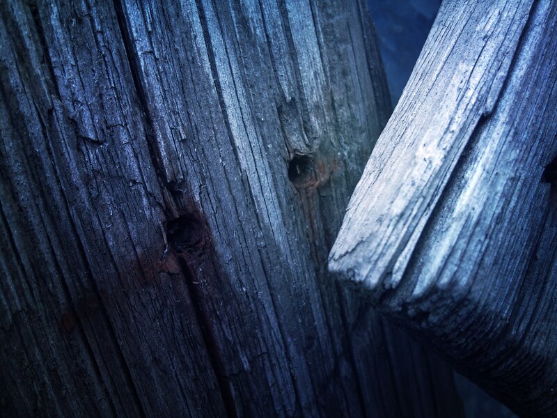 weathered wooden planks